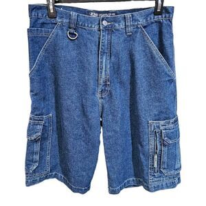 Vintage OTB One Tough Brand Skater Jean Shorts JNCO Style Baggy 1990s 36 x 24